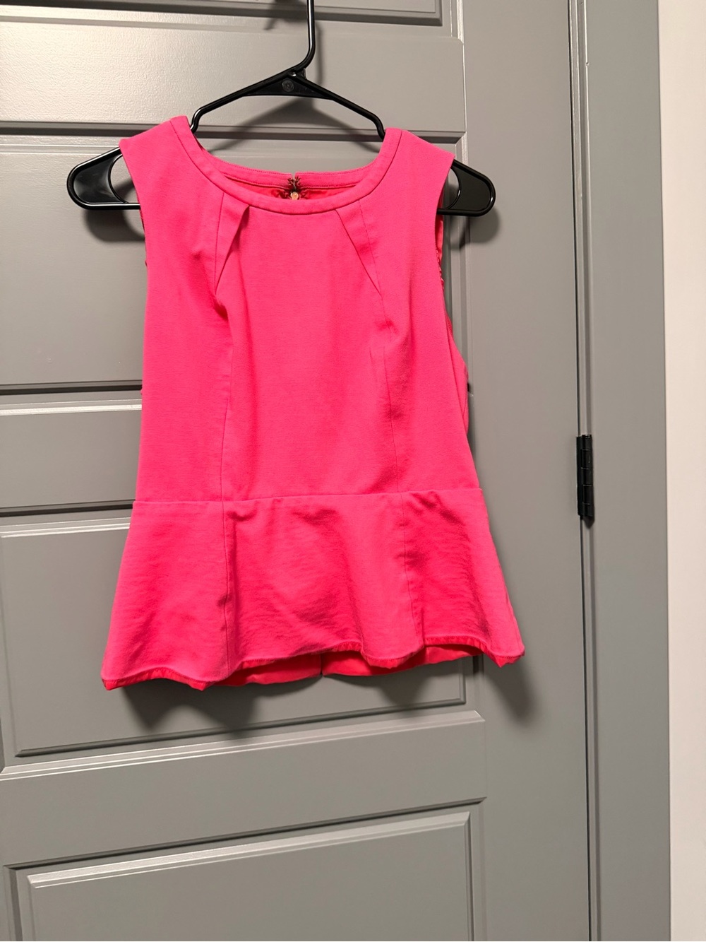 Trina Turk Pink Peplum Tank Top 8